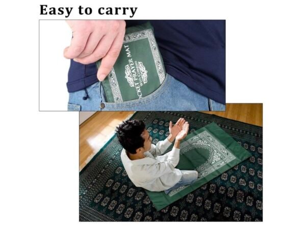Tapis de Prière de Poche Vert