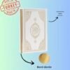Coffret Cadeau Musulman-Saint Coran en arabe Tapis de prière, Tesbih, Siwak (Blanc)