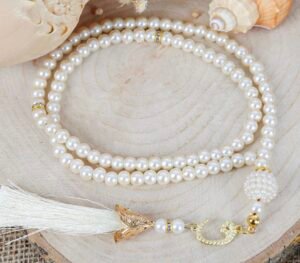 tesbih 99 perles blanc
