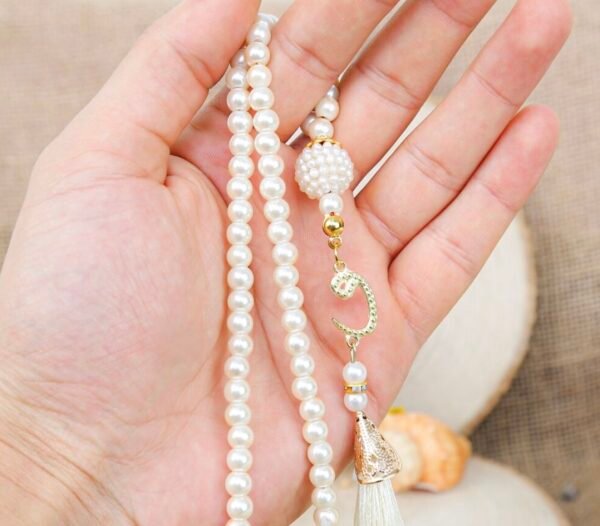 tesbih 99 perles blanc