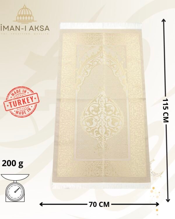 cadeau tapis prière musulman gold