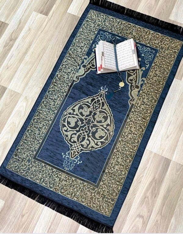 cadeau tapis prière musulman bleu foncé cadeau tapis prière musulman bleu foncé