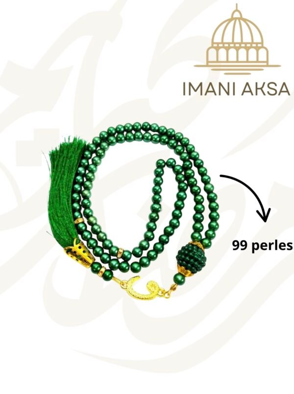 cadeau tapis prière musulman vert